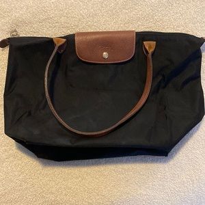 Longchamp Large Le Pliage Tote in Black